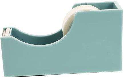 VILLCASE 1 Ensemble porte-ruban étiquette Fabricant coupeur de distributeur de bande the office merchandise bureautique fourniture bande de base gadget de coupe de ruban Plastique blanche