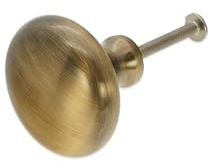 Infinity Decor Round Mushroom Shaped Solid Brass Cupboard Knob Antique Brass Pull Handle 38mm – Ideal for Drawer Cabinets Doors