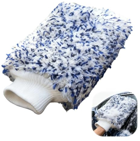 Larebidtex Guante de Lavado de Coches de Microfibra Ultra Suave - Alta Absorción, Protege la Pintura, Ajuste, Ideal para Todo Tipo de Vehículos, Apoya a una Startup Innovadora - 1 Unidad