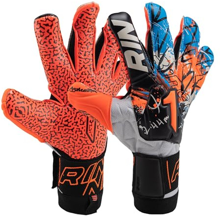 Rinat Guante de Portero Asimetrik SGR, Blanco/Naranja, Unisex Niños