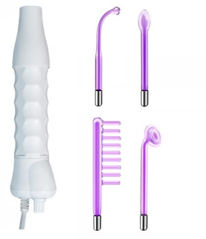 HAMPPLIES Dispositivo de Belleza Portátil Cabezales de Masaje Reemplazables de Alta Frecuencia en Material Pp y Vidrio y Antiarrugas para Cuidado Piel para Uso Facial