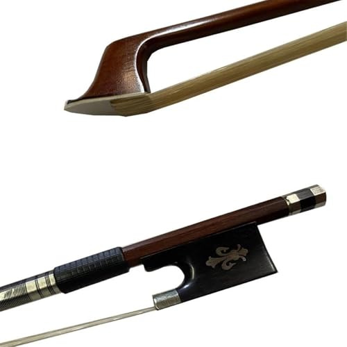 Handgefertigte Geigenbögen 1 stücke Volle Größe Brasil Ebenholz Frosch Runde Violine Bogen Echtes Weiß Pferdehaar 4/4(1/4)