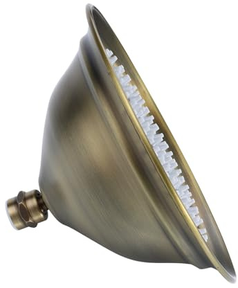 VILLFUL Soffione Doccia da Soffitto in Acciaio Inox 20 Cm Soffione Doccia a Soffitto per Bagno in Stile Vintage Rame Installazione Semplice per Uso Domestico