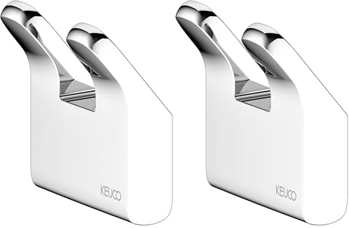 Keuco 12713010000 Handtuchhaken Moll, doppelt verchromt, Silber (Packung mit 2)