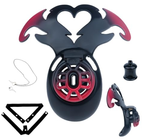 Cages de Chasteté pour Pénis Sissy Sex Toys Homme Chastity Cage Légère avec Cuvette et Ceinture Cage Chastetée Respirante avec Serrure Cachée et 2 Clés pour Bondage le Pénis (Black-S,45mm)
