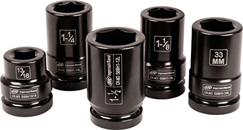 Ingersoll Rand sk8 C5tn 2,5 cm Drive SAE Deep Truck Service Impact Socket Set (5 Stück)