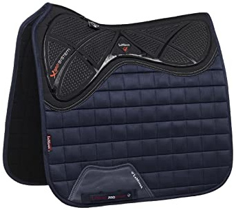 LeMieux Dressage X-Grip Silicone Square Saddle Pad - Saddle Pads for Horses - Equestrian Riding Equipment and Accessories (Navy - Large)