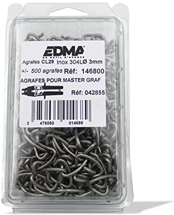 Edma Agrafe CL 29 - Inox AISI 304 - x 500 pcs