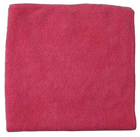 Wisch-Star 30x Premium Mikrofasertuch Auto Innenraum, Brille, Handy | Display, quadratisches Frottee Reinigungstuch 40x40 in Rot
