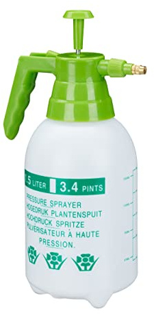Relaxdays Drucksprüher 10er Set, 1,5 Liter, weiß/grün | Garten, Bewässerung, Schädlingsbekämpfung, PE
