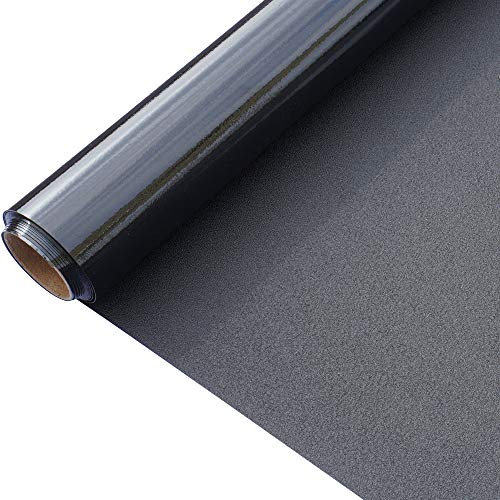 WAENLIR Static Cling Total Blackout Window Film Darkening Room, Light Blocking Privacy Glass Film Black Window Tint/Cover(44.5X200CM)