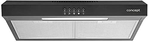 Concept OPP1250BC Campana Extractora Negra con Iluminación LED (6500 K), 50cm