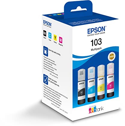 Epson C13T00S64A 4 Stück Original Tintenpatronen Schwarz, Cyan, Magenta, Gelb