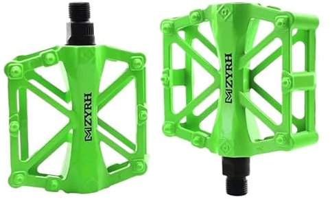 Pedale Fahrrad Ultraleiche Robbenlager Fahrradpedale Aluminiumlegierung BMX MTB Pedale Flache Plattform Fahrrad -Teile Zubehör Fahrradpedale (Color : Green)
