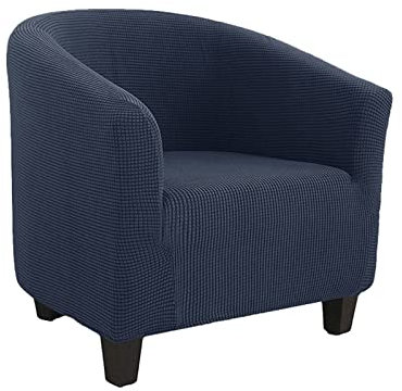 GUYIRT Clubsessel-Schonbezüge, rutschfest Schonbezug für Clubsessel Waschbar Couchbezug Abnehmbare Jacquard Gestrickter Stoff Sesselhusse mit Elastischem Boden-Navy blau