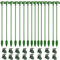 OMIGA 15 Pièces Tuteur Plante Interieur Piquets Tuteur Plante pour Plantes avec Attache Plante Grimpante Métal Jardin Anneau de Support pour Fleur Rose Tomates Lys Pivoine (27cm)