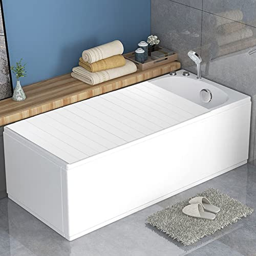 Badkarsskydd, 75 x 170 cm vikbar badkarsbräda dammtät vattentät badkarspaneler PVC badkar isoleringsplatta för hem, badrum spa