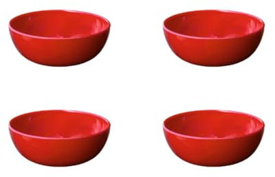 Dekorah 4 cuencos para aperitivos rojos, cuenco para cacahuetes, patatas fritas para cacahuetes, aceitunas