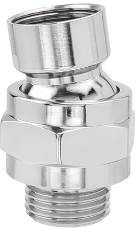 Gasea Shower Head Adapter 360° Universal Rotating Shower Head Connector | Adjustable Angle Swivel Connector Fixed shower connector Fits Fixed Hand Held Rain Shower Heads Extension Component