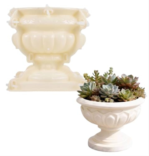 Milisten Roman Planter Mould, Reusable Plastic Concrete Flower Pot Mold | Roman planter mould for creating concrete flower pots, garden plantersr, pedestal potsr and DIY outdoor decor