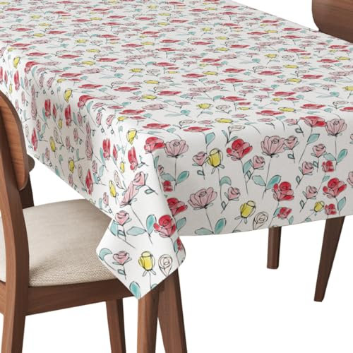 HEKO PANELS Tischdecke abwaschbar, Blumen, 140 x 110 cm