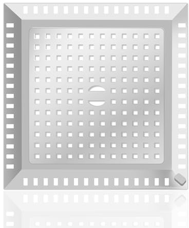 Shower Drain Protector Edelstahl, Haarsieb Dusche Badewannen, Sieb für Dusche Abflusssieb, Abflusssieb Drain Protector für Duschwanne, für Spülbecken, Badezimmer, Küche, 12.2 x 12.2 cm (Silbrig).