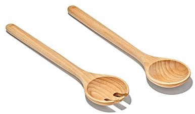 OXO Good Grips Posate per Insalata in Legno di Faggio – Set di 2 Pezzi, Utensili da Cucina Resistenti per Servire Facilmente, Accessori da Cucina