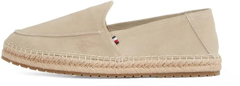 Tommy Hilfiger Herren Espadrilles Flex Loafer mit Logo, Beige (Beige), 40