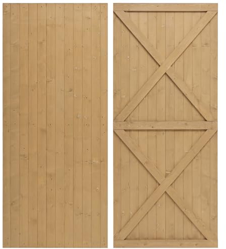DKIEI Wooden Garden Gate, 183x85 cm Wooden Gate for Garden