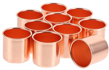 Ciieeo Kerzenbehälter Aus Metall Mini-kerzenständer 10 Goldene Kerzenbecher-Ornamente Teelicht- Für Partys