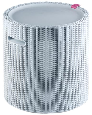 Keter Cool Side Table Cooler 3 in 1 Outdoor Patio Table and Ice Chest Storage, Ideal Hot Tub Table, Decor and Outdoor Patio Bar, Portable Bar, Grey