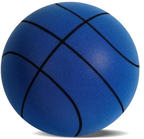 LuGirlre Upgrade 2025 Silent Basketball, leiser Basketball, Ball aus Schaumstoff mit hoher Dichte, nicht beschichtet, leiser Basketball, Trainingsball aus Schaumstoff (blau)