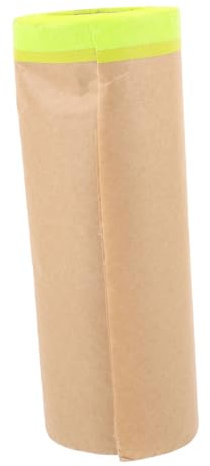 Housoutil 1 Rotolo Pellicola protettiva in carta kraft carta per mascheratura pre-nastrata nastro biadesivo boho masking tape Protezione da acqua con carta da mascheratura Carta giapponese