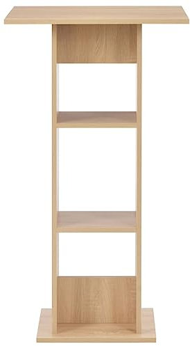 HEFZGDB Bartisch Eichenbraun 60x60x110 cm Gartentisch Esstisch Stehtisch Konsolentisch Schmal für Balkon Küche Garten Speisesaal