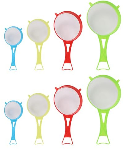 HDGSAFD 8 Stücke Handheld Mehl Sieb, Kreativer Plastikfilter, Klassischer Minimalist -Filter, Küchenbackwerkzeug Für Feste Flüssigkeitsabtrennung.
