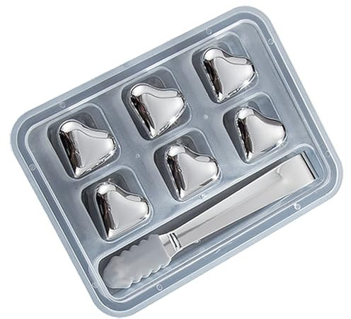 Bvizyelck Piedras de hielo reutilizables, bloque de hielo para botellas de agua - Piedras de enfriamiento reutilizables bebiendo - de refrigeración de la de corazón de alta refrigeración para bebidas