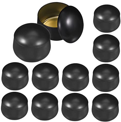Holibanna 12pcs DIY Candle Making Jar Tinplate Candle Tin Small Tins Lids Container Lid for Wedding Decor