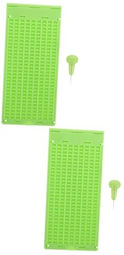 SAFIGLE 2sets Tavoletta Braille Plastica Con Punteruolo Per Ipovedenti Strumento Di Scrittura Leggero e Portatile Per Studio e Apprendimento