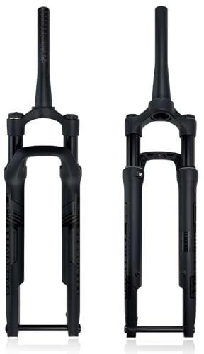 NHPJFDC Fourche de vélo de Route à Suspension Gravel 700C, Frein à Disque 700 x 32C, axe traversant 12 x 100 mm, Fourche Rigide à Tube Conique 1-1/2''