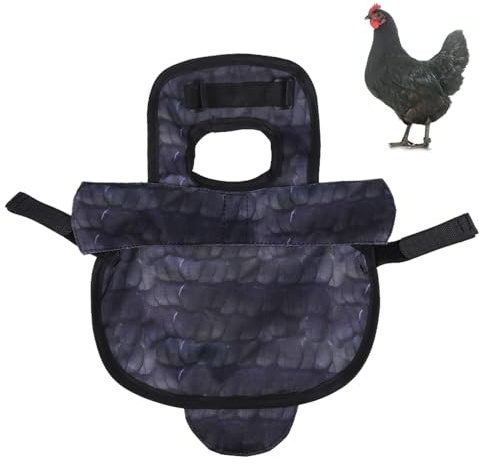 Hühnersattel, Anti-Picking Hühnerweste mit Verstellbarem Riemen, Bequemer Hühnersattelschürze Rückenschutz für Enten und Gänse