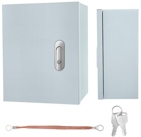 Strixorn Schaltschrank Außen Wasserdicht 30x25x14cm Verteilerkasten, Robust pulverbeschichtet, Drehverschluss,verstärkte Montageplatte & Dichtring. Ideal für Industrie,Gewerbe,Wohnen