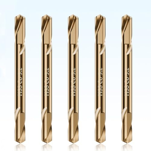 Punte professionali a doppia estremità per trapano al cobalto, 4,0 mm, confezione da 5 per acciaio inossidabile e metalli duri