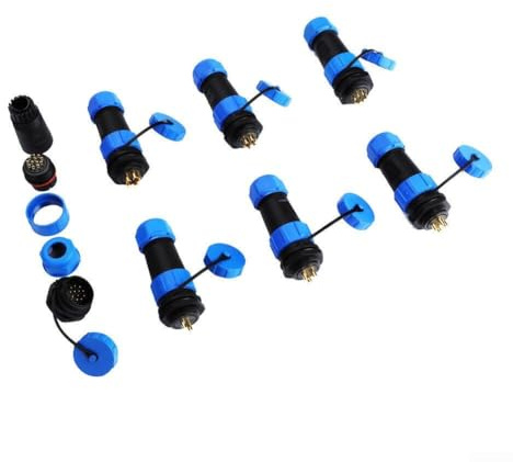 Industrieller wasserdichter Luftfahrtstecker SP21 mit Schutzart IP68 und Panel-Buchse, 2-polig auf 12-polig, für Luftfahrt-, Marine- und Ladegeräte (2-polig)