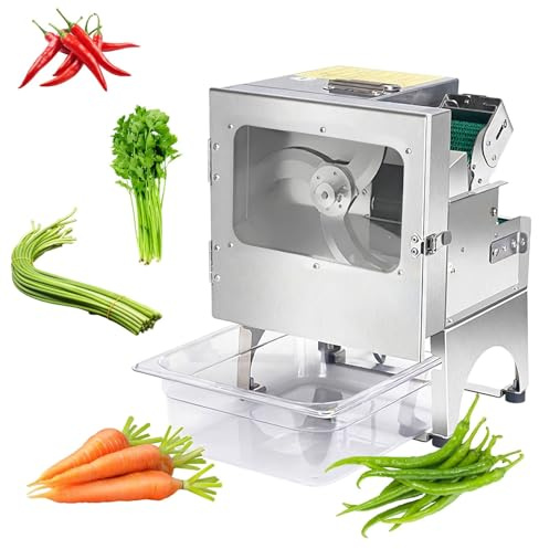 PRECISTECH Procesador De Verduras Industrial Eléctrico, Máquina De Corte De Verduras 200 Kg Por Hora (440 Lb/H), Acero Inoxidable Cocina Profesional