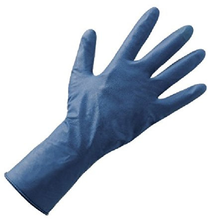50 guantes azules de doble látex resistentes a los disolventes, de alto grosor, talla 10/XXL