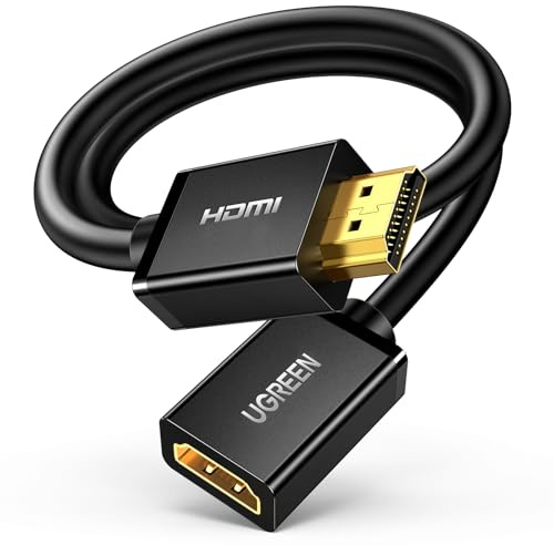 UGREEN Cable Alargador HDMI, 4K@60Hz Cable de Extensión HDMI Macho a Hembra Soporte 18Gbps, 3D, HDR, ARC, Ethernet, Compatible con TV Stick, Roku, Chromecast, Blu-Ray, Xbox One, PS4, Switch, 3 Metros