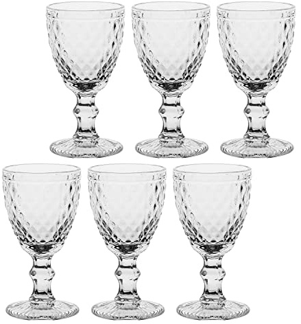 La porcelana blanca P401100003 - Juego de 6 copas de cristal de 15,5 cm de altura