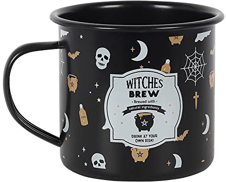 Something Different Enamel Mug | Witches Brew | 1 Piece | White | 325 ml