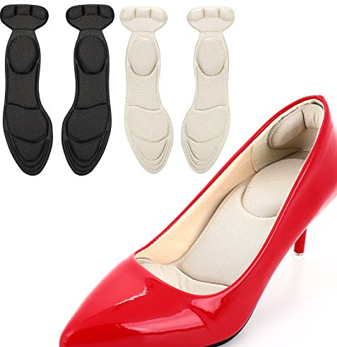 WLLHYF 2 Paia Solette per Scarpe Solette per Tacco in Spugna con Impugnature sul Tallone Inserti per Tacco Alto Tranciabili Cuscini per Donne Scarpe Larghe Dolore al Piede dell'Arco Metatarsale