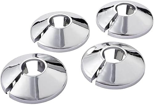 Handy fix Chrome 15mm Radiator Pipe Collars Cover Chrome -Pack of 4